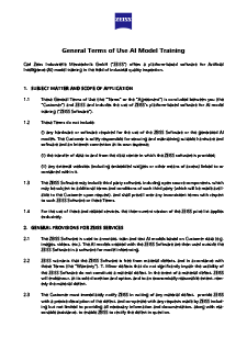 Predogled slike General Terms of Use AI Model Training
