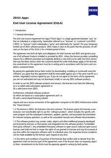 Predogled slike ZEISS Apps End User License Agreement (EULA)