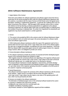 Predogled slike ZEISS Software Maintenance Agreement