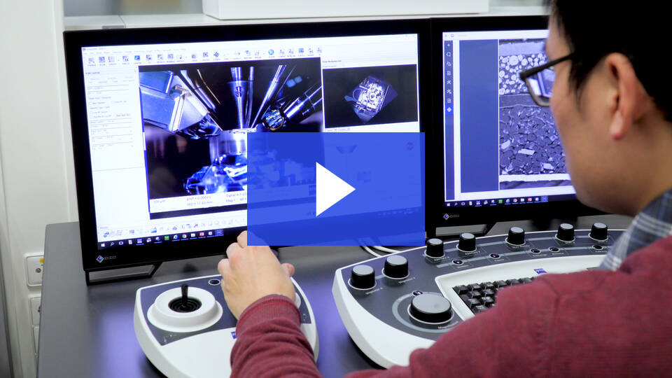 Analiza sestavljanja slojev litij-ionske baterije s ZEISS EVO 25
